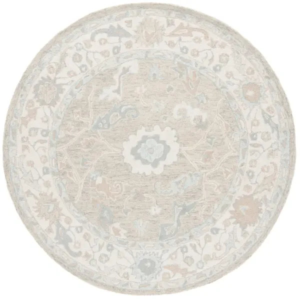 EBONY Hand Tufted 6' x 6' Round area rug