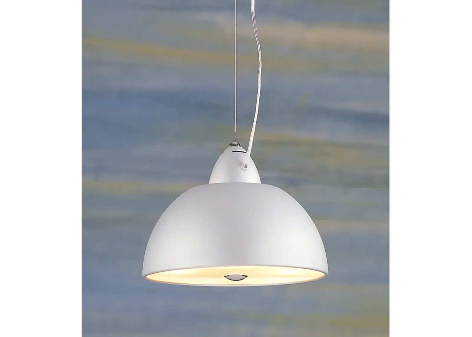 SATIN NICKEL PENDANT with POLISHED ACCENTS