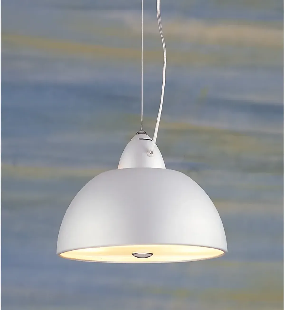 SATIN NICKEL PENDANT with POLISHED ACCENTS