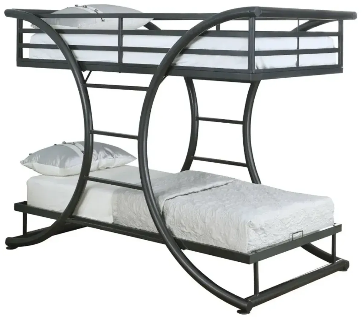 Stephan Twin Over Twin Bunk Bed Gunmetal