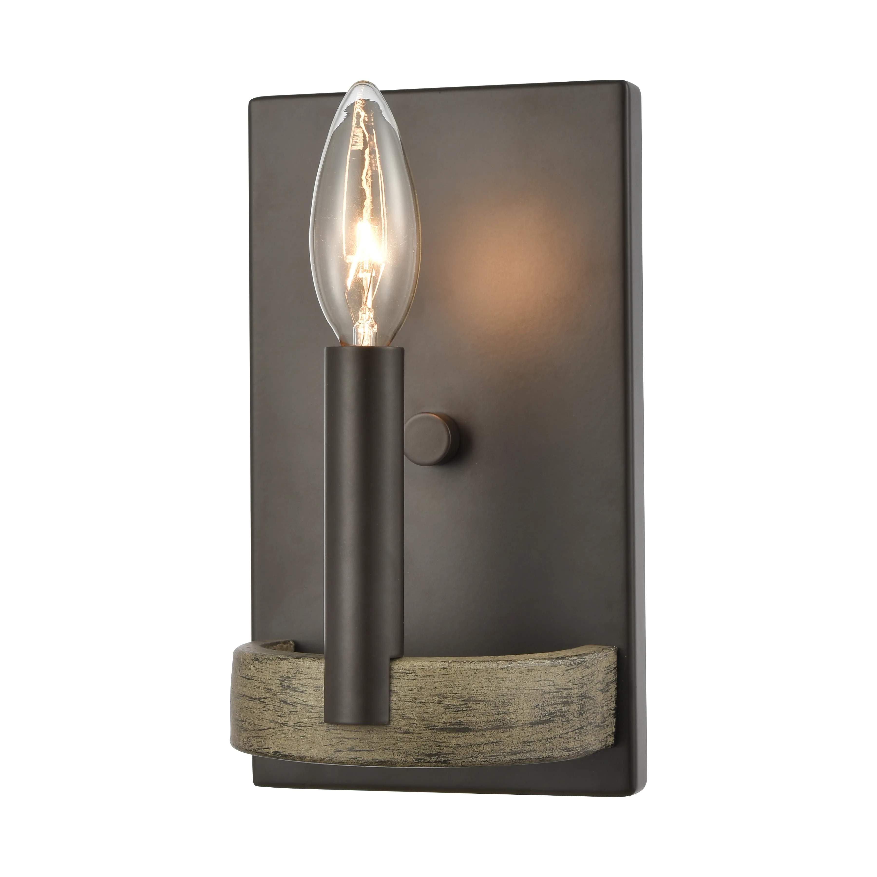 Transitions 8" High 1-Light Sconce - Oil Rubbed Bronze