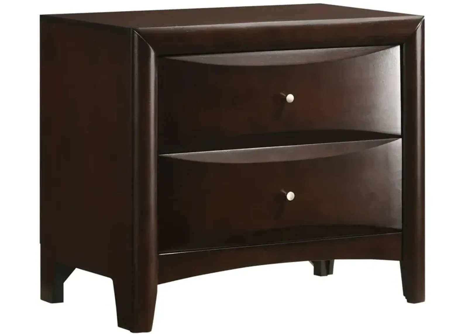 Phoenix 2-drawer Nightstand Deep Cappuccino