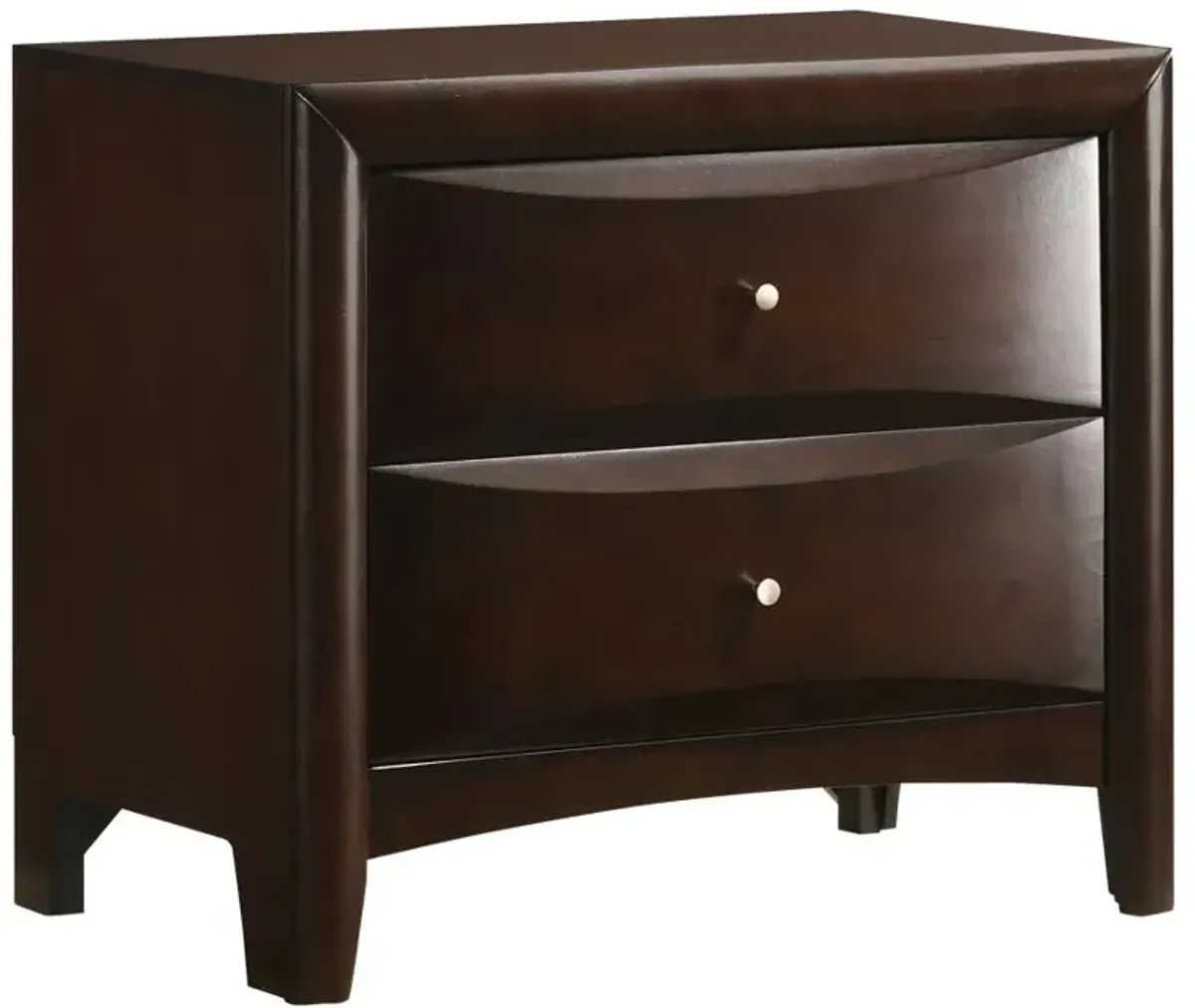 Phoenix 2-drawer Nightstand Deep Cappuccino