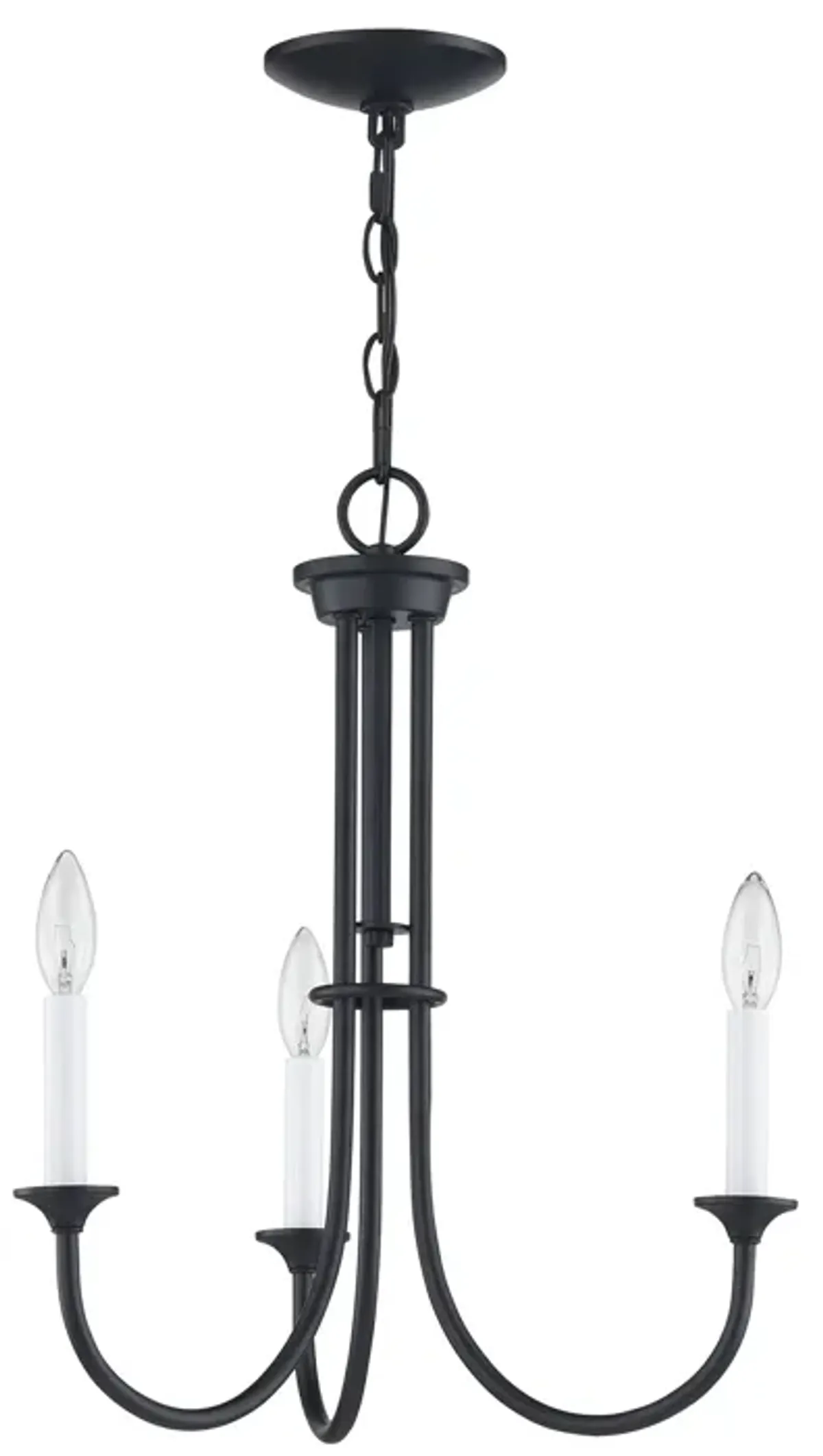 Meadowview 18'' Wide 3-Light Chandelier - Matte Black