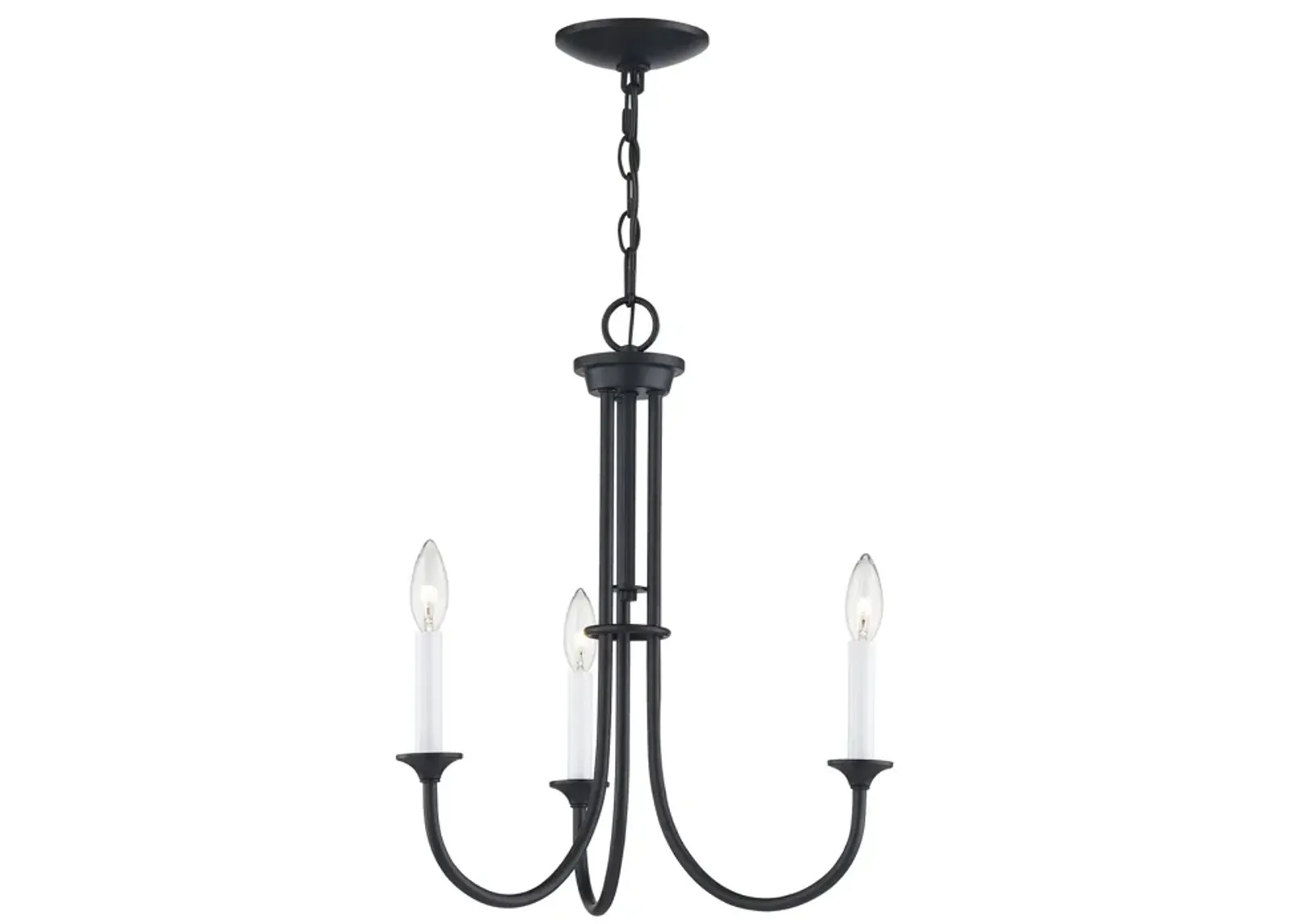 Meadowview 18'' Wide 3-Light Chandelier - Matte Black