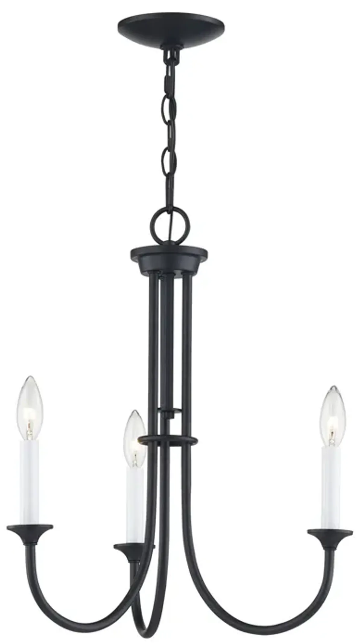 Meadowview 18'' Wide 3-Light Chandelier - Matte Black