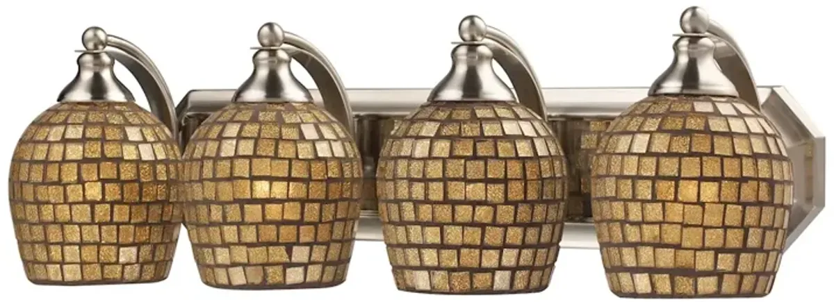 Mix and Match Vanity 27" Wide 4-Light Vanity Light - Satin Nickel