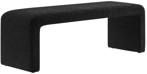 Simba Boucle Fabric Waterfall Long Bench by Modway