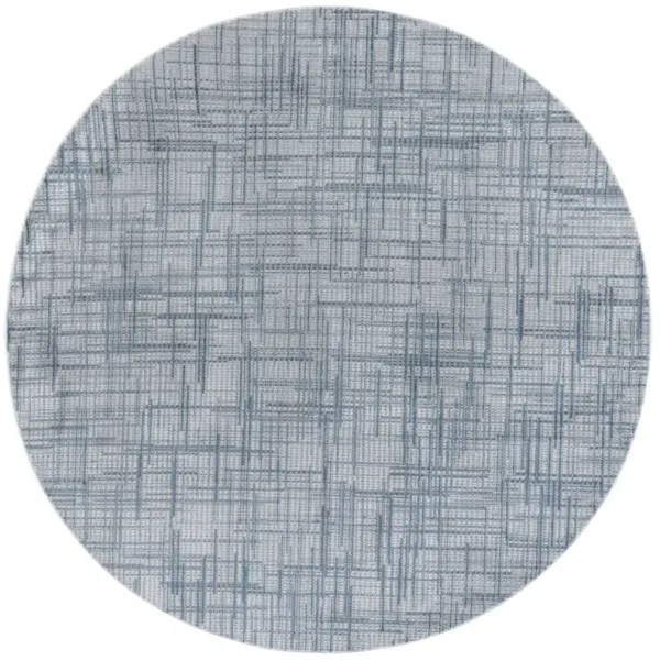 MILA 228 BLUE  6'-7' x 6'-7' Round Round Rug