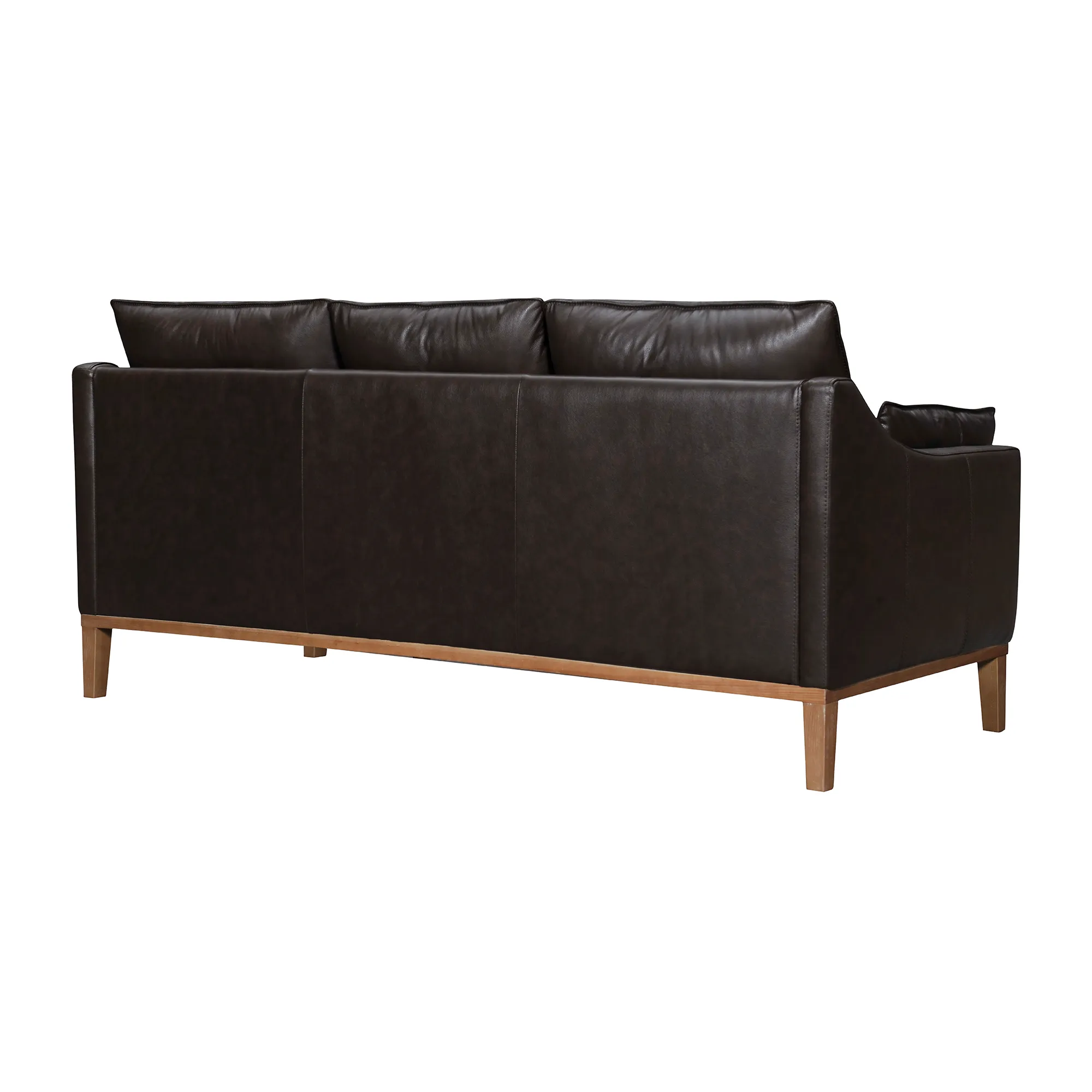 Pompeii 87" Dark Brown Leather Sofa