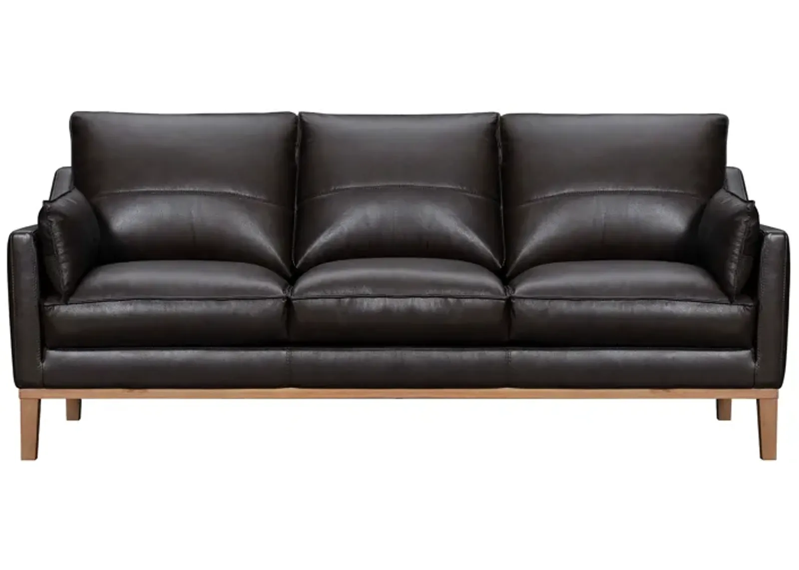 Pompeii 87" Dark Brown Leather Sofa