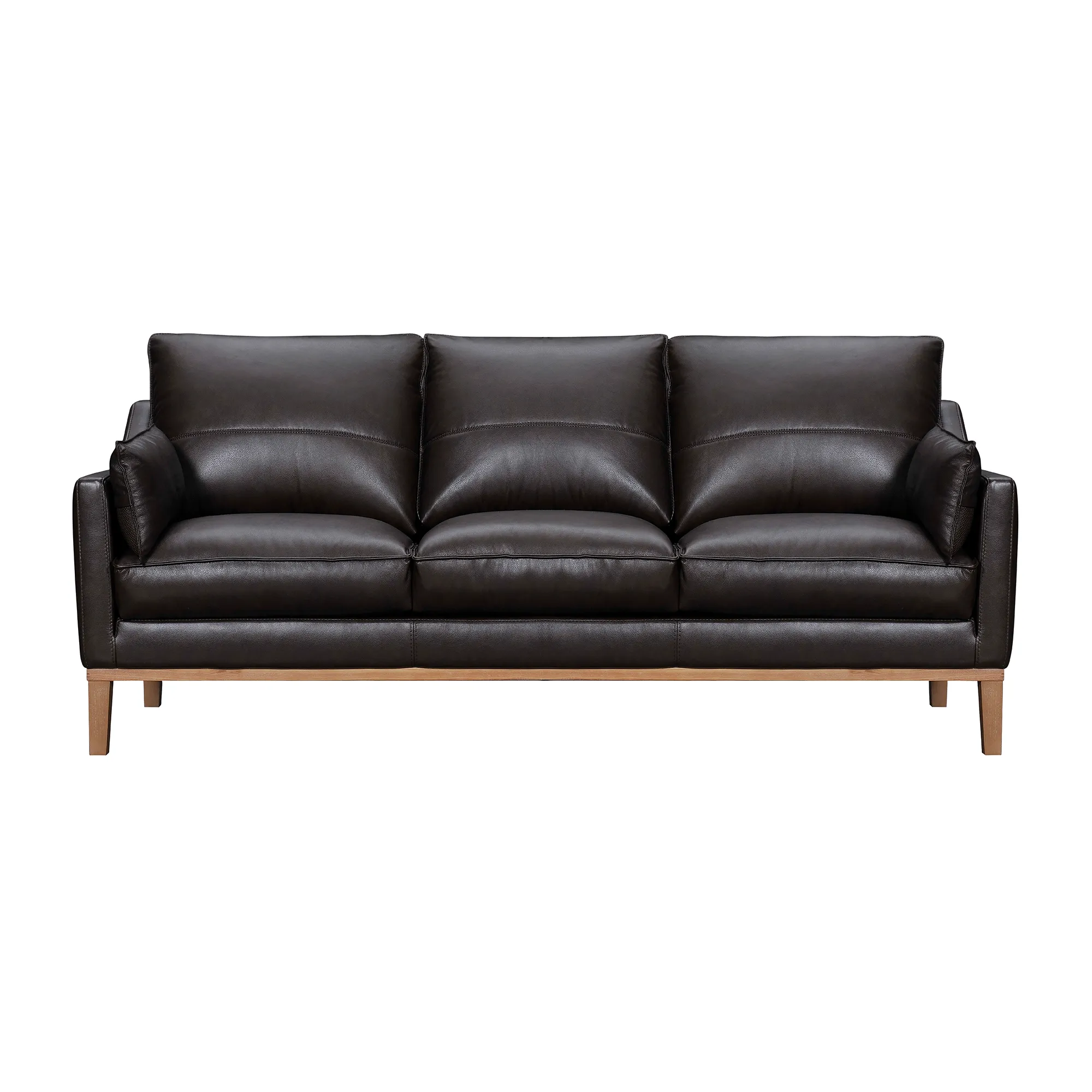 Pompeii 87" Dark Brown Leather Sofa