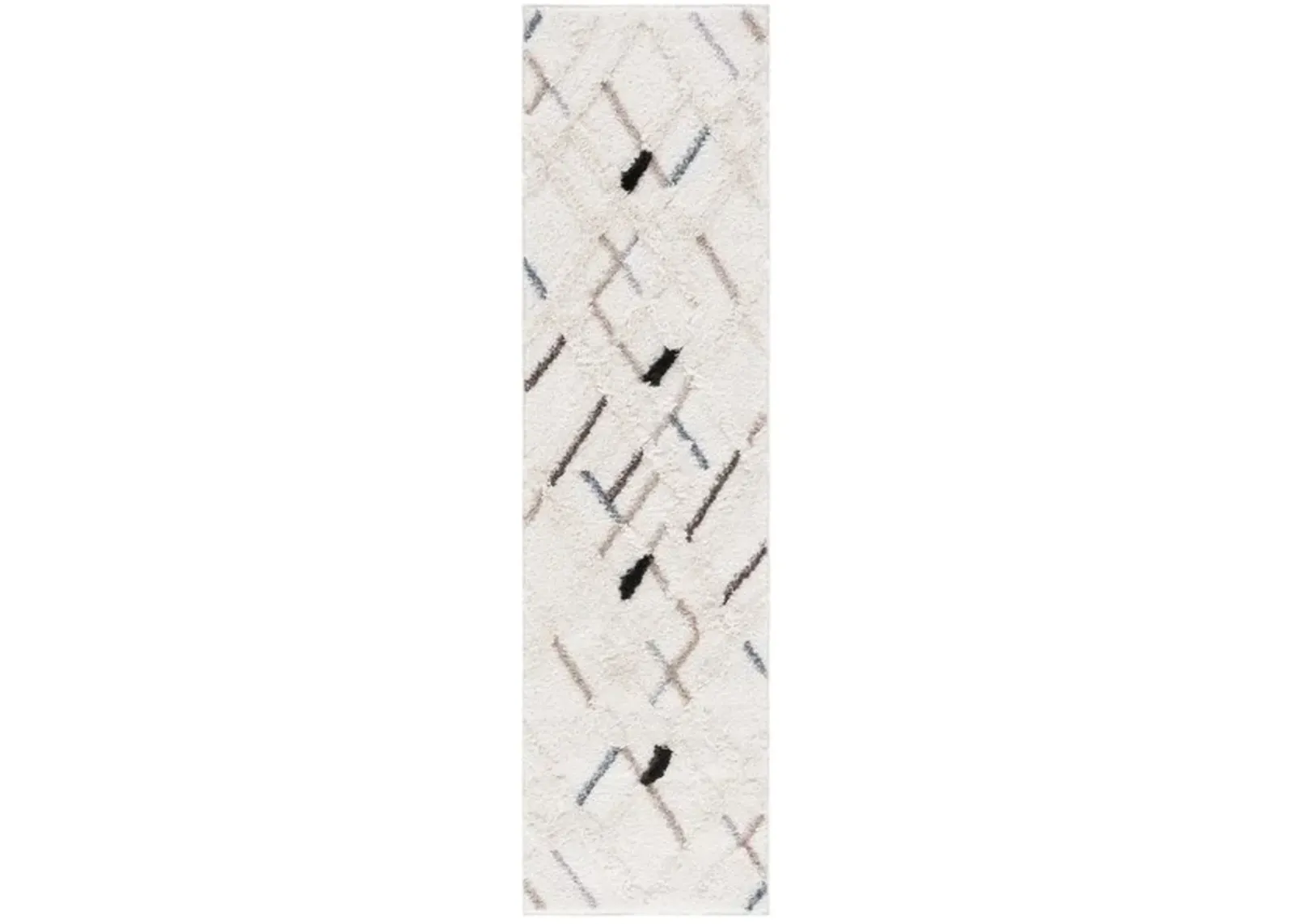 HI-LO SHAG 210 Beige 2'-2' X 8' Runner Rug