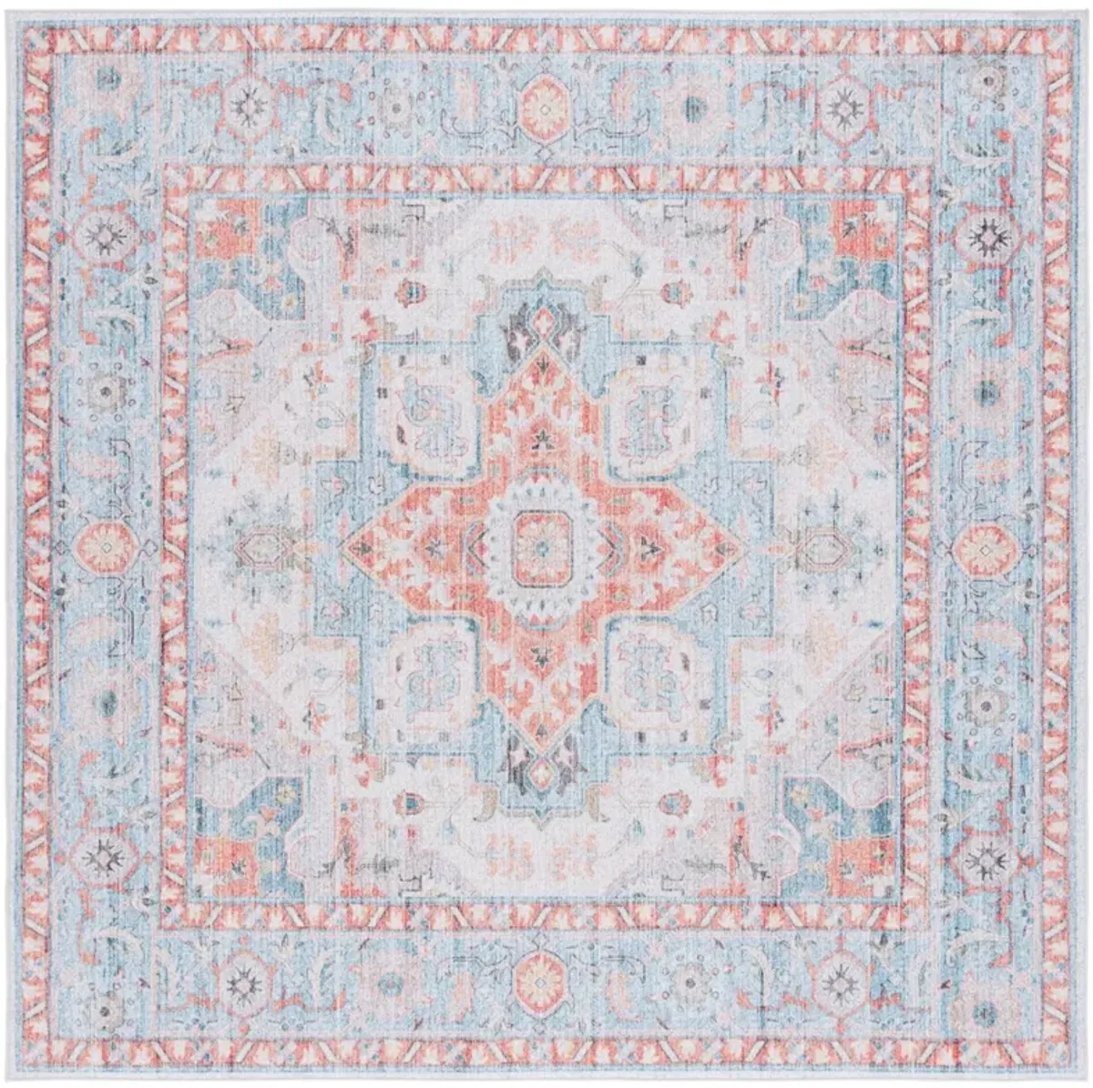 TUCSON 913 TURQUOISE  6' x 6' Square Square Rug