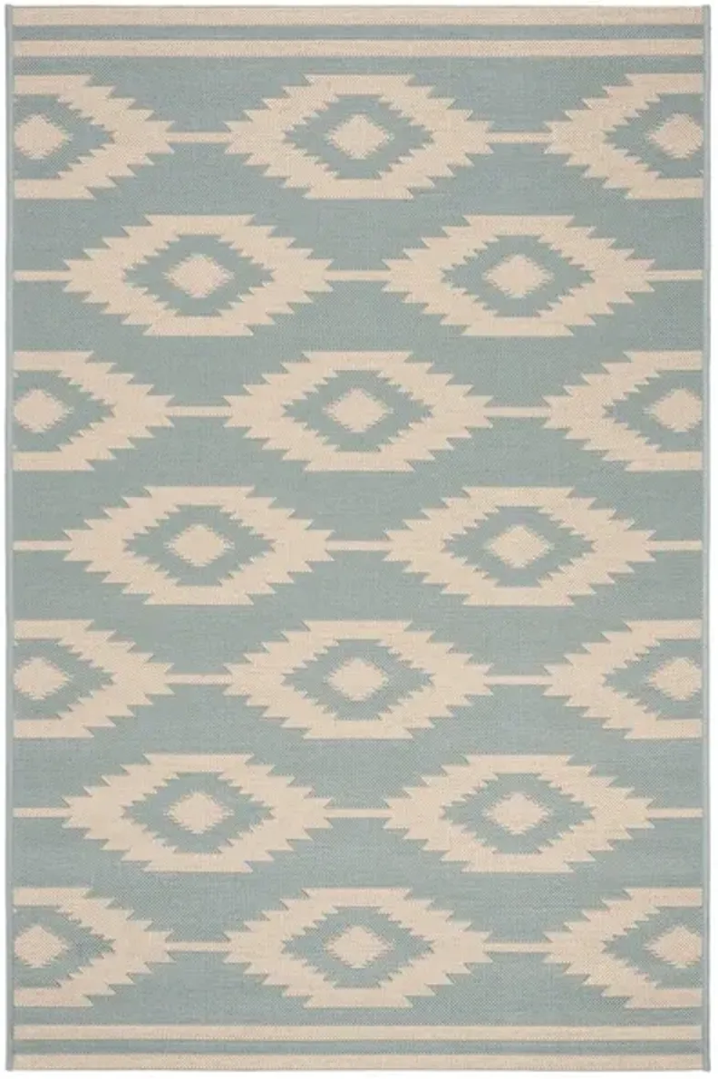 Safavieh BEACH HOUSE Collection BHS171L-8 Cream / Aqua 8' X 10'