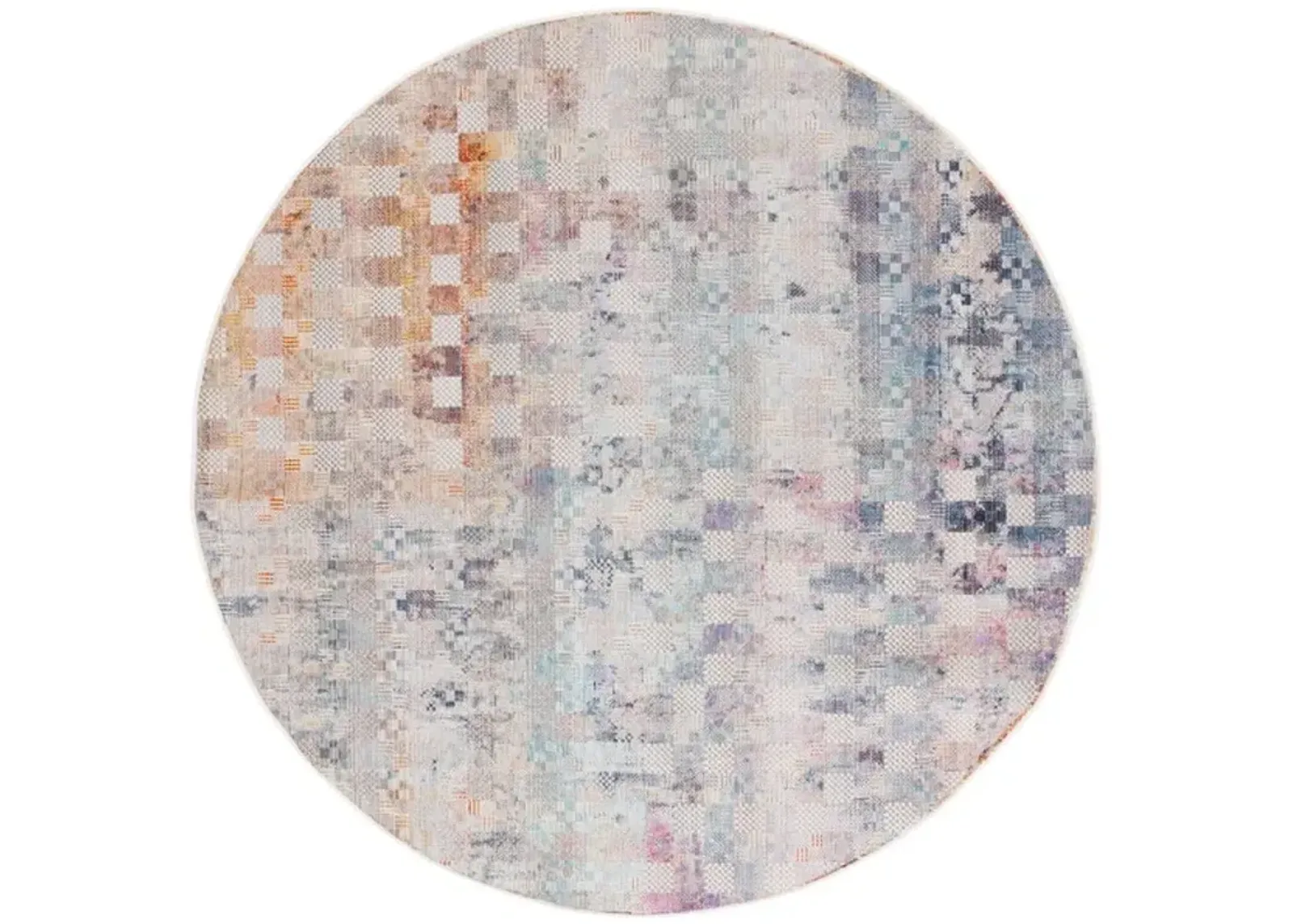 RAINBOW 662 Multi  6'-7' X 6'-7' Round Round Rug