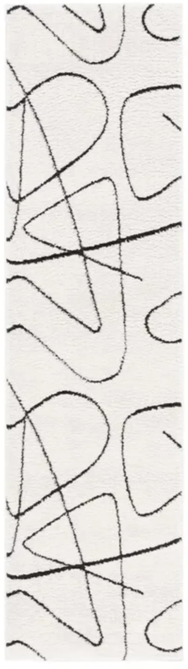 MELODY 120 Black 2'-2' X 8' Runner Rug