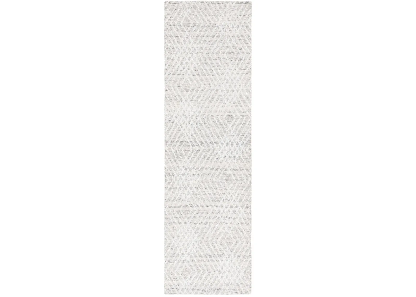 ABSTRACT 499 SILVER  2'-3' x 8' Runner Rug