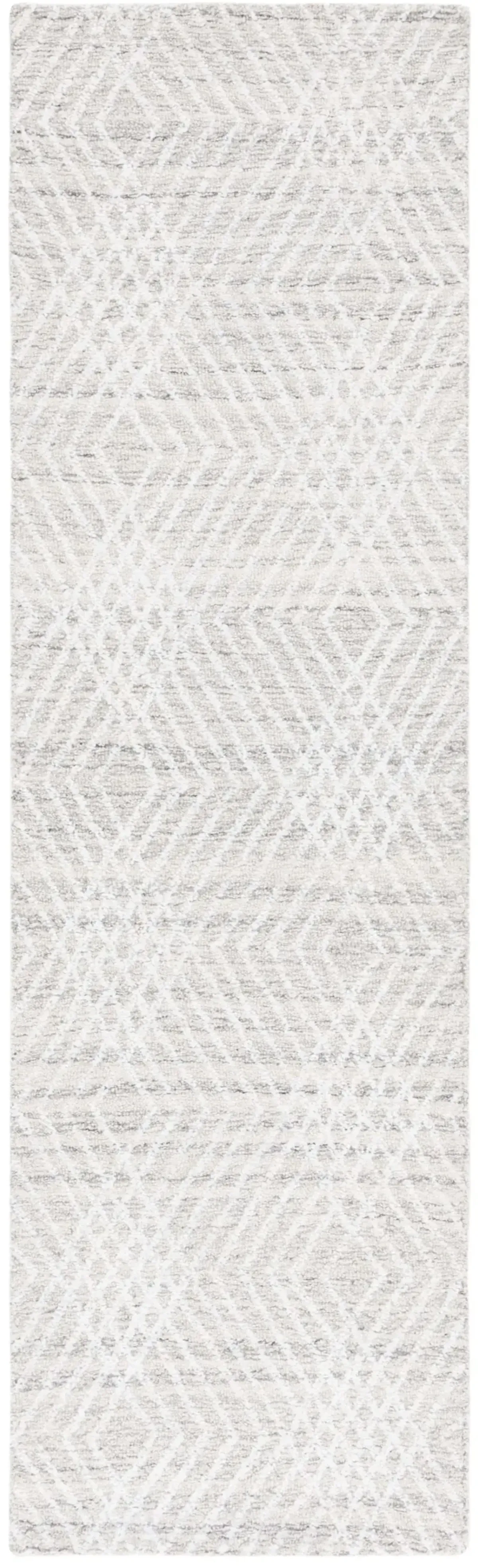 ABSTRACT 499 SILVER  2'-3' x 8' Runner Rug