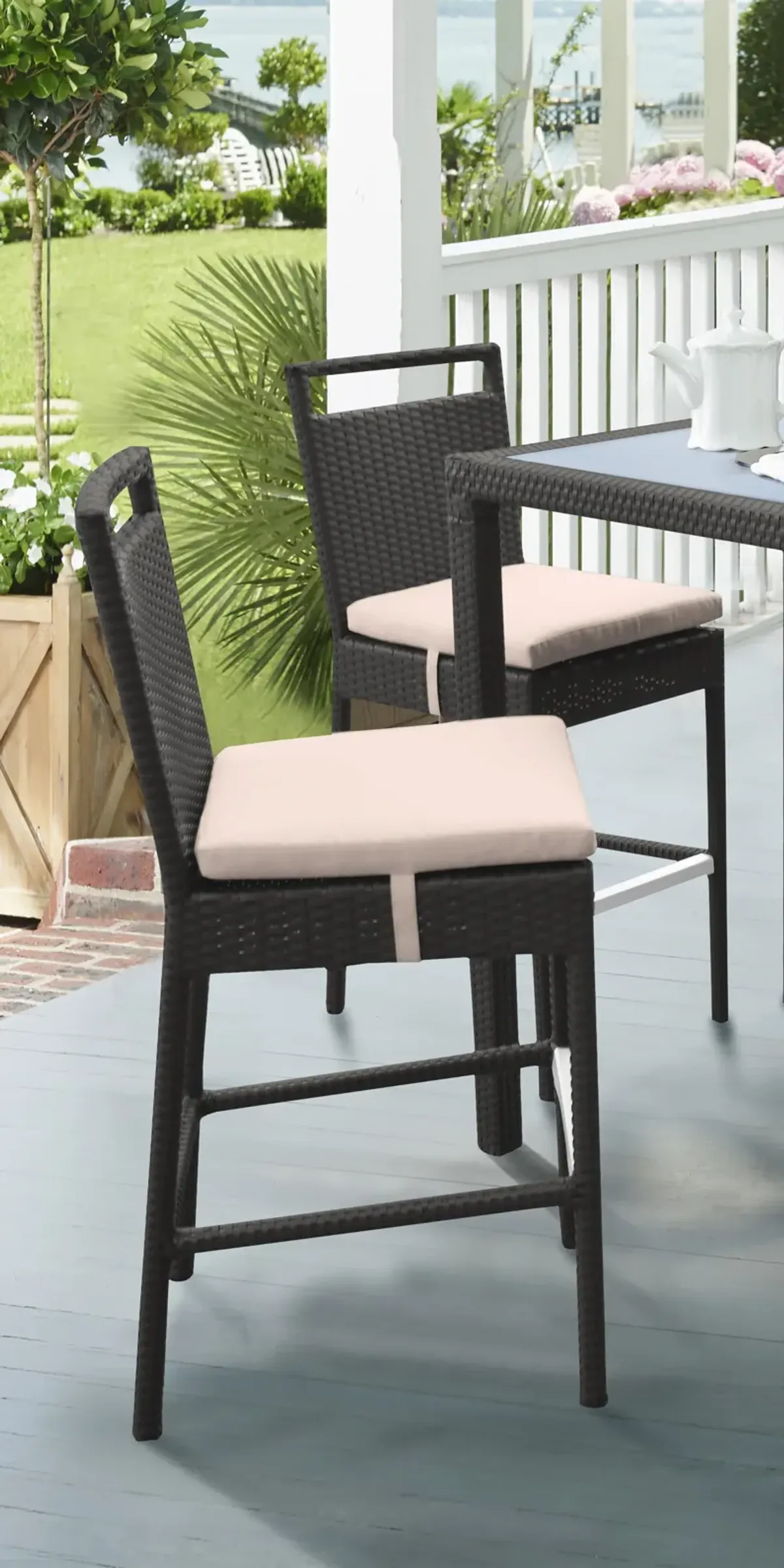 Tropez Outdoor  Wicker Bar Stool 