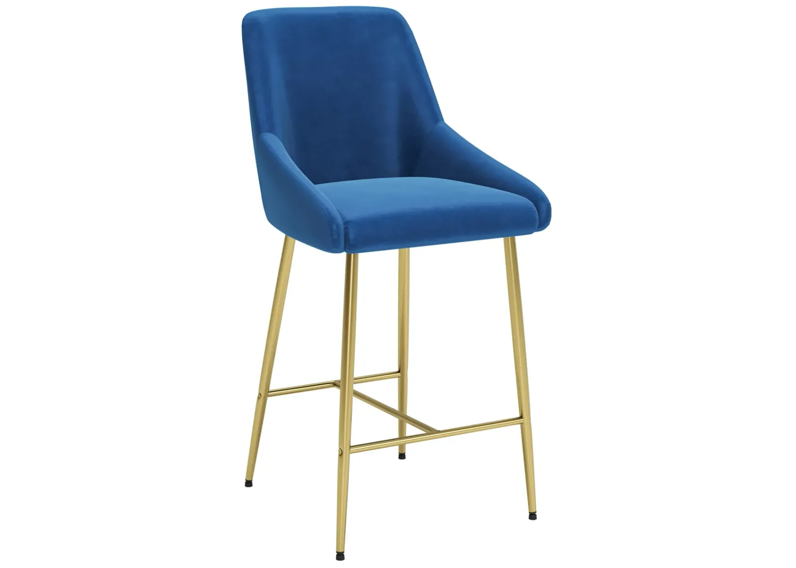 Madelaine Counter Stool Navy Blue & Gold