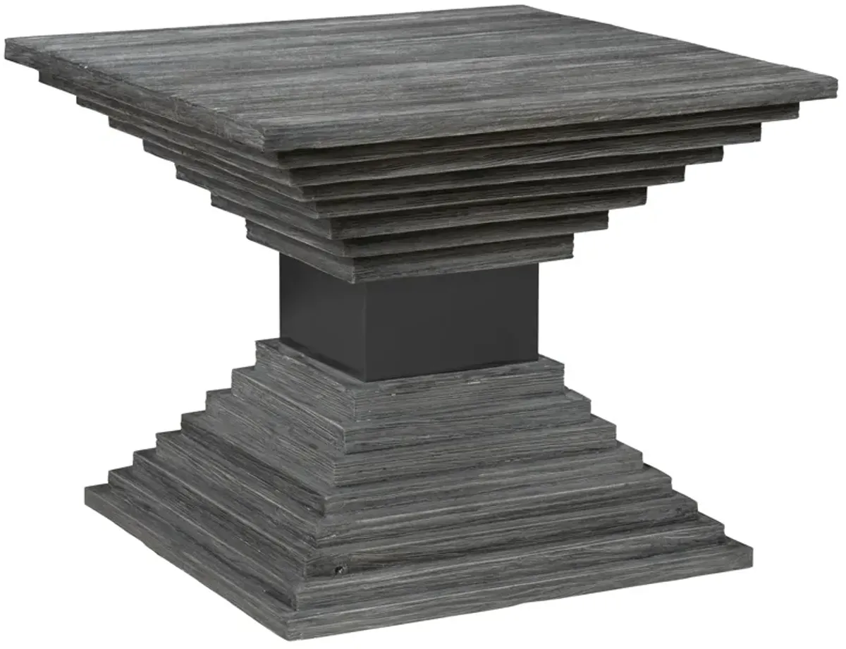 Andes Wooden Geometric Accent Table