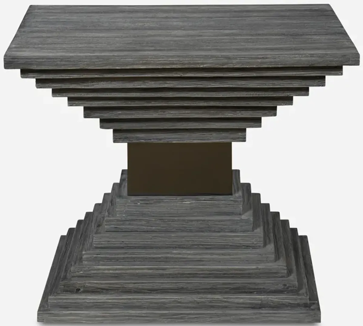 Andes Wooden Geometric Accent Table