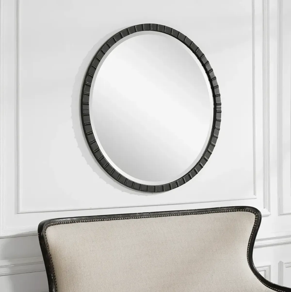 Dandridge Round Industrial Mirror