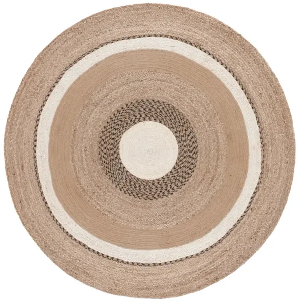 NATURAL FIBER Hand Woven 5' x 5' Round area rug