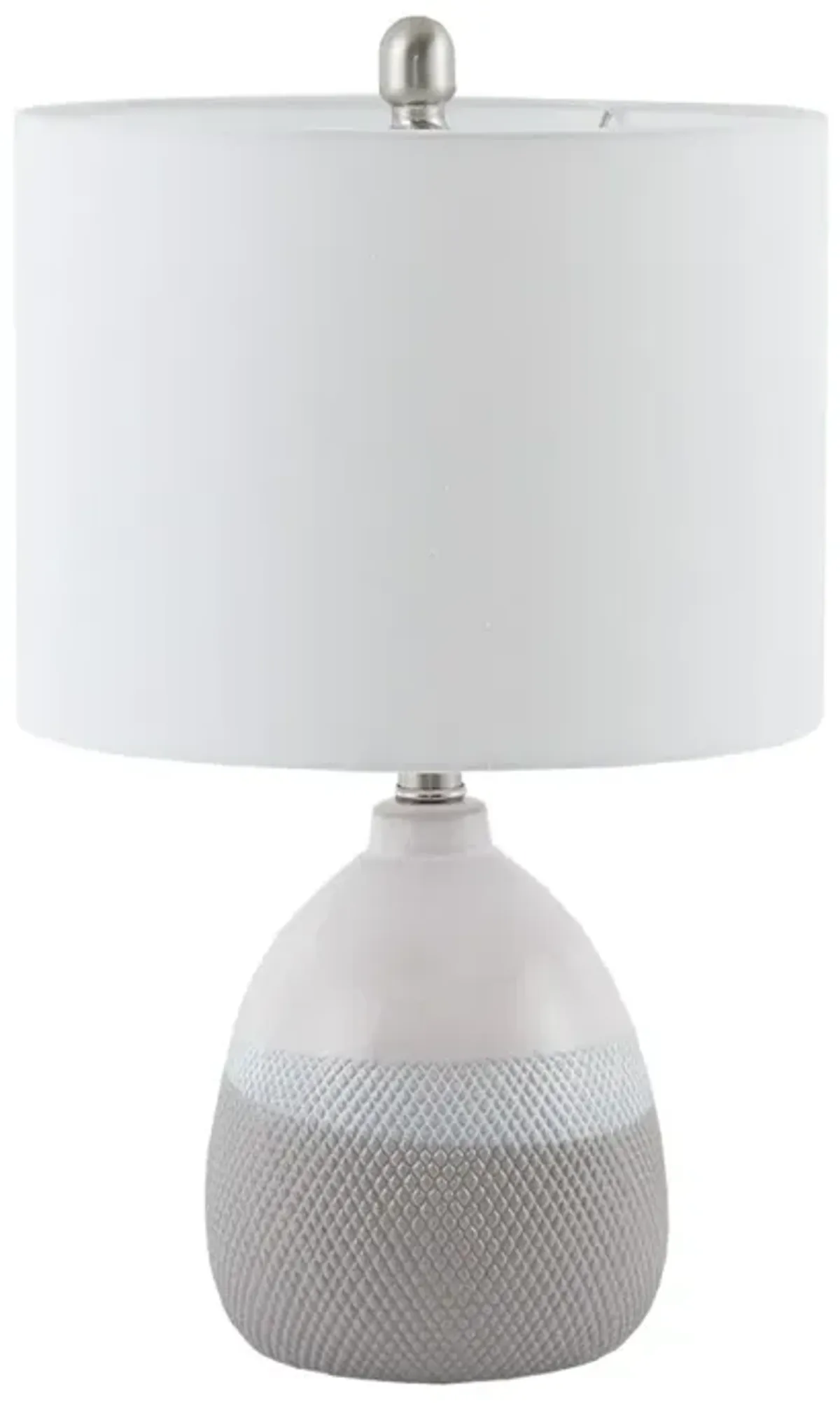 510 Design Driggs Ivory/Grey Ceramic Textured Table Lamp