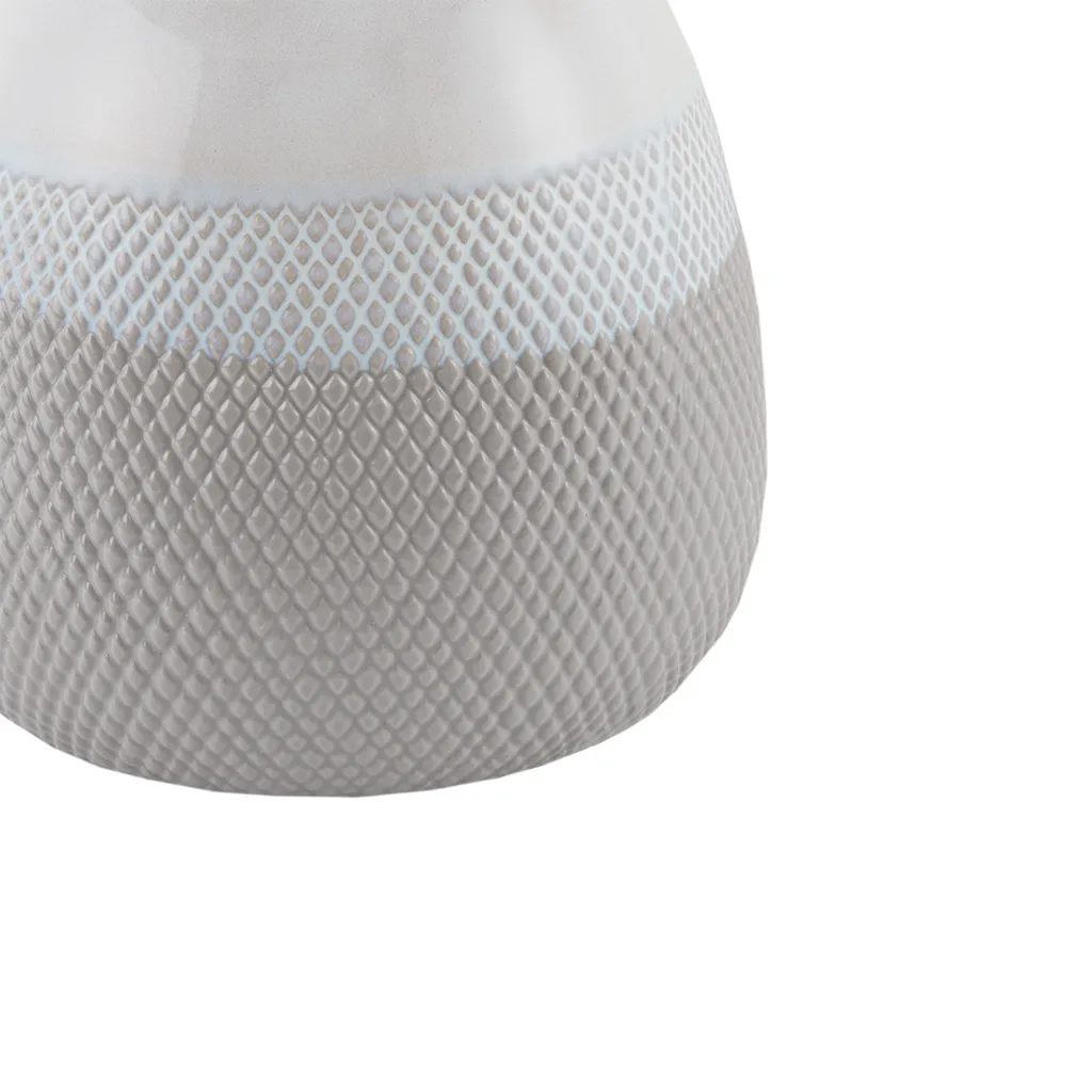 510 Design Driggs Ivory/Grey Ceramic Textured Table Lamp