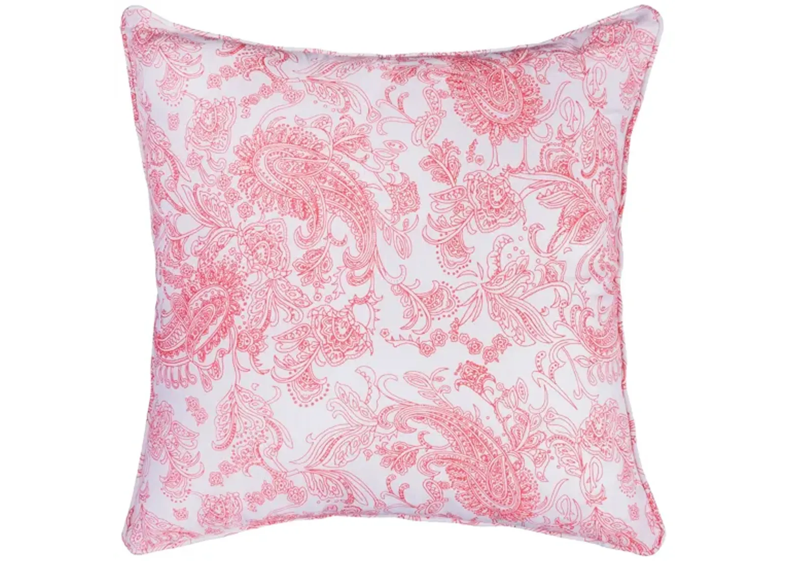 Rajasthan 20x20 Reversible Pillow - Pink and White