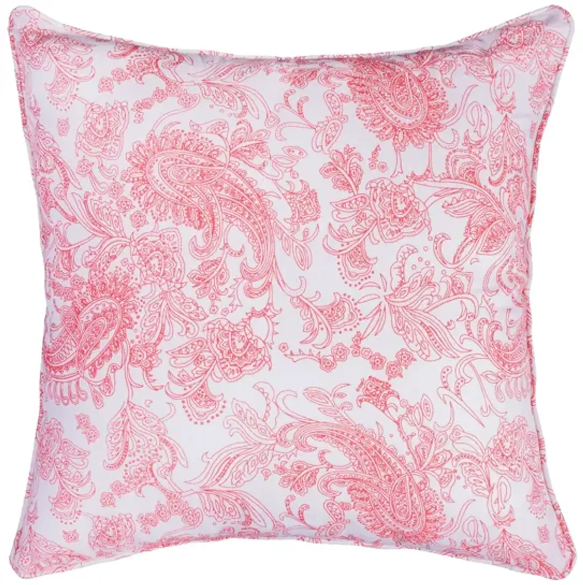 Rajasthan 20x20 Reversible Pillow - Pink and White