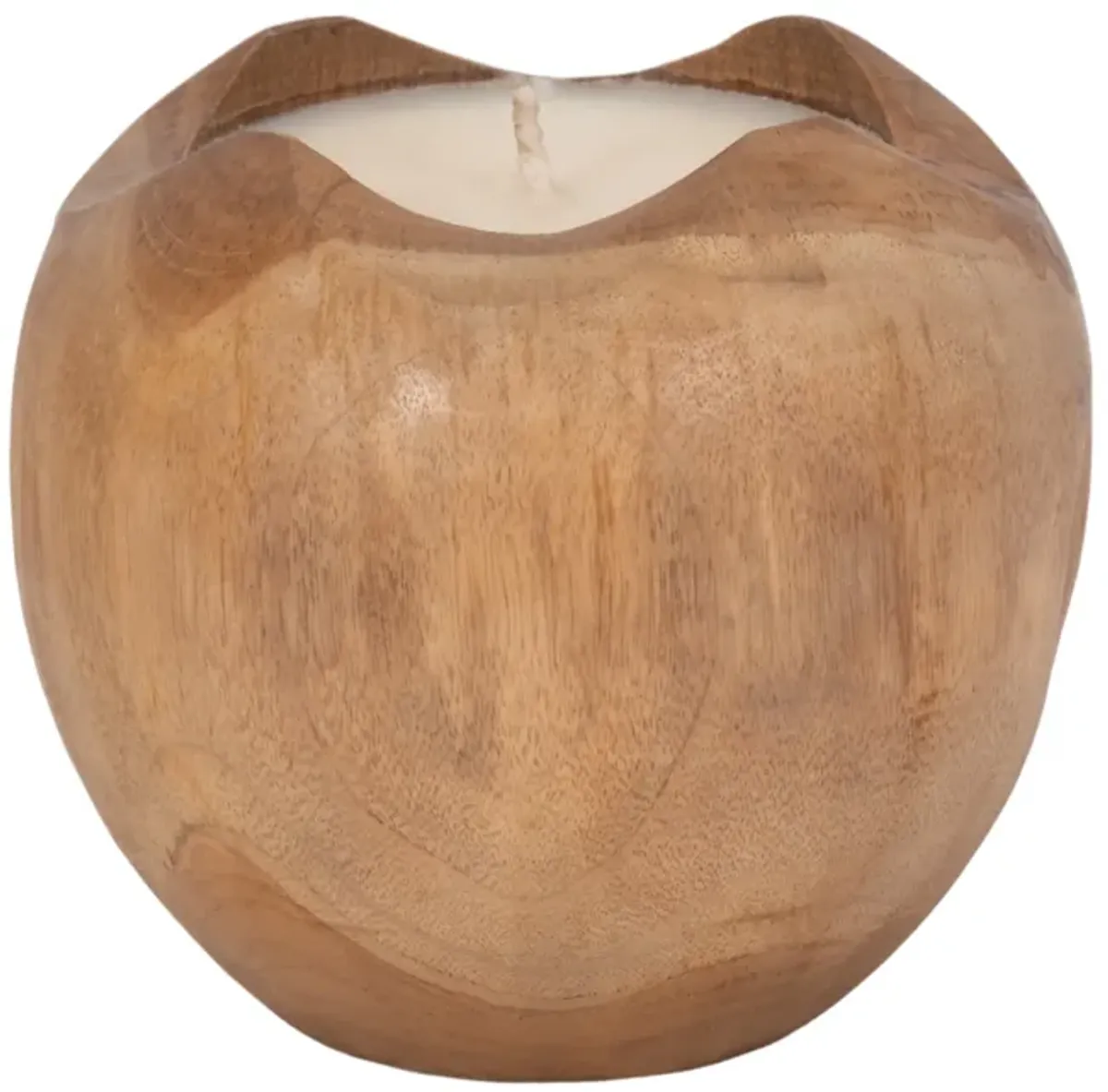 Teak, 8" Round Candle, Natural