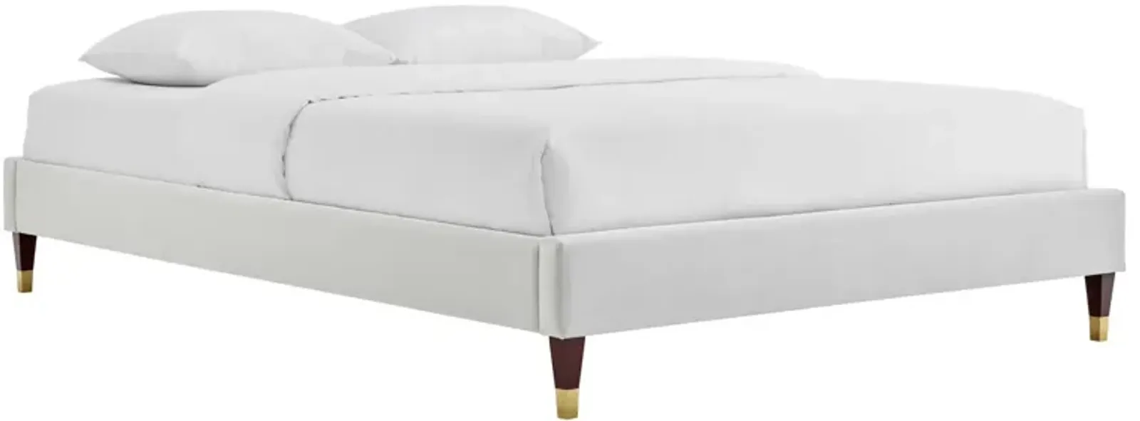 Harlow Full Performance Velvet Platform Bed Frame