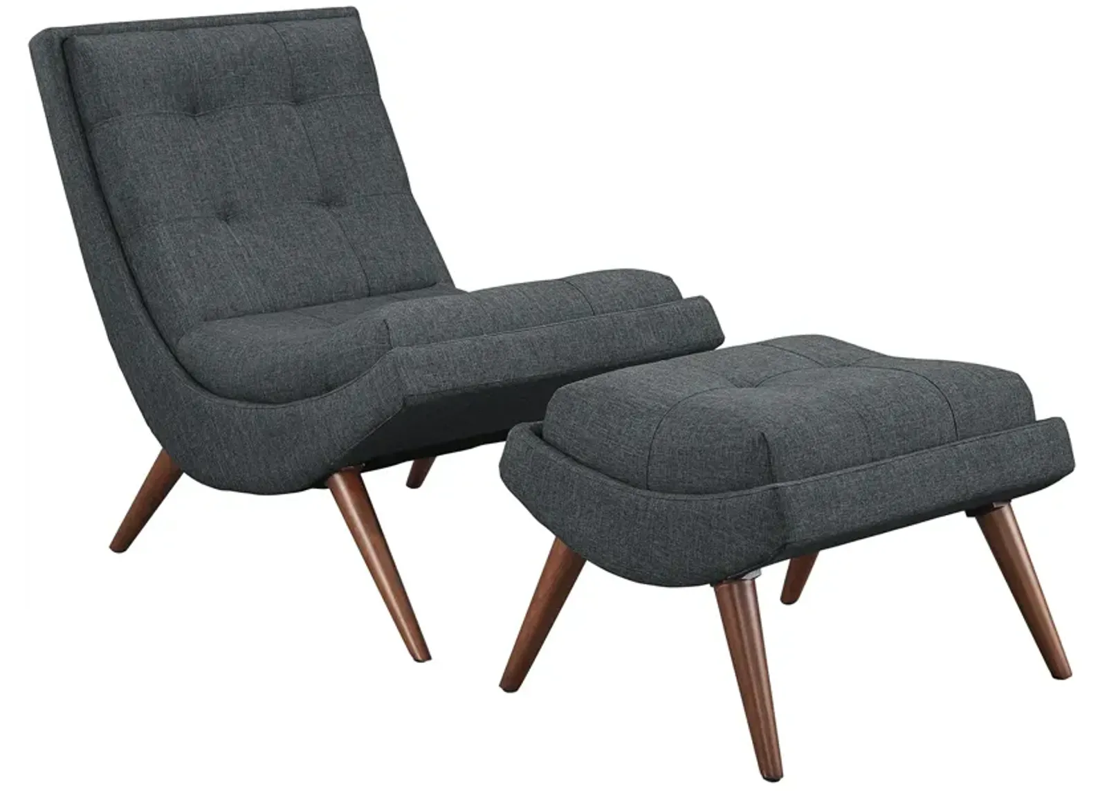 Ramp Upholstered Fabric Lounge Chair Set