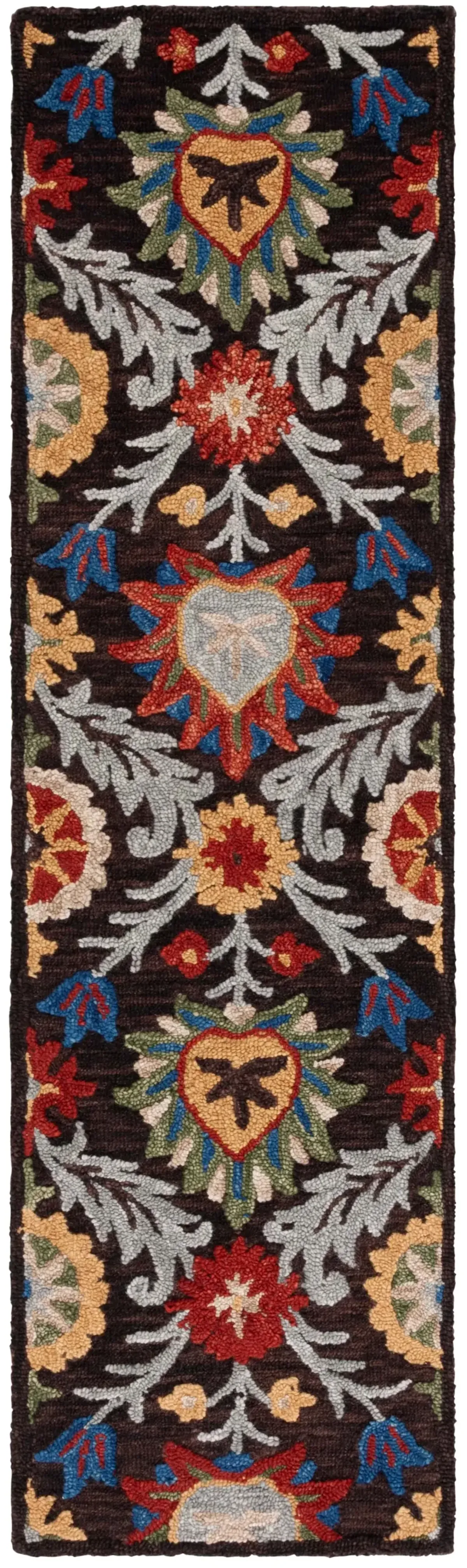 BLOSSOM 565 BROWN  2'-3' x 8' Runner Rug