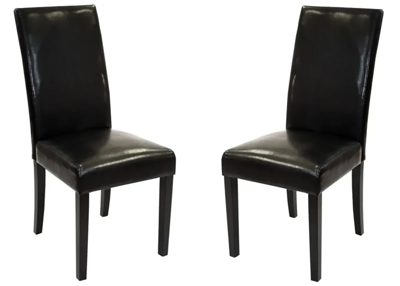 Black Bonded Leather Side Chair Md-014 - Set of 2