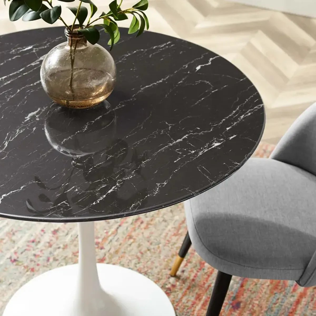 Lippa 36" Artificial Marble Dining Table