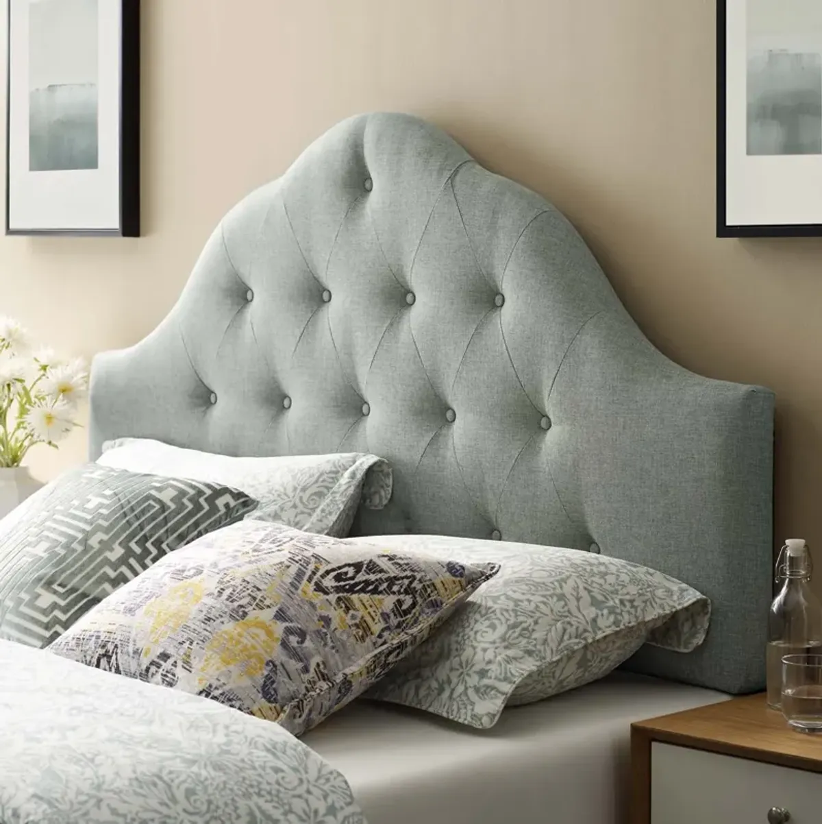 Sovereign Queen Upholstered Fabric Headboard