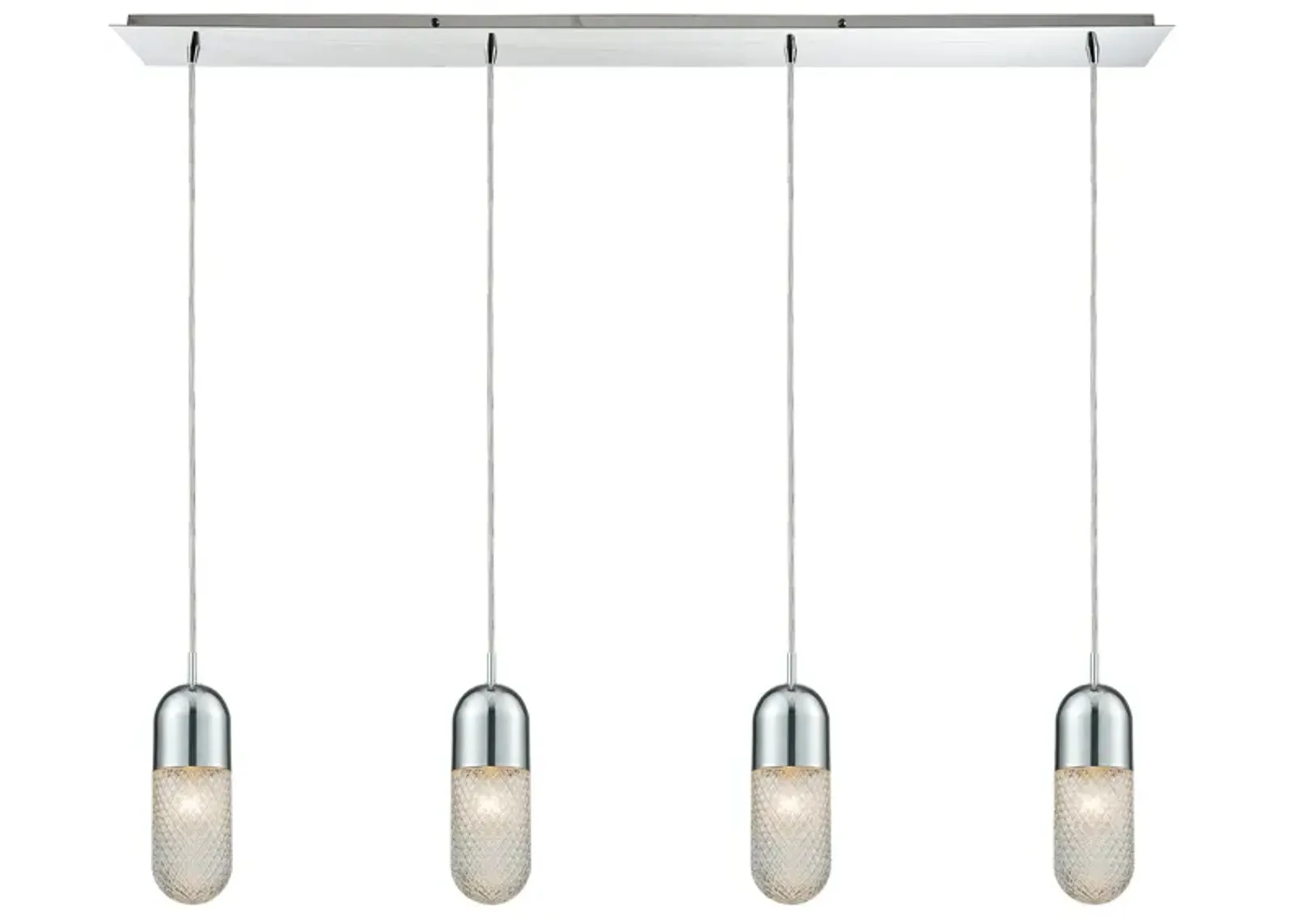 Capsula 46" Wide 4-Light Mini Pendant - Polished Chrome