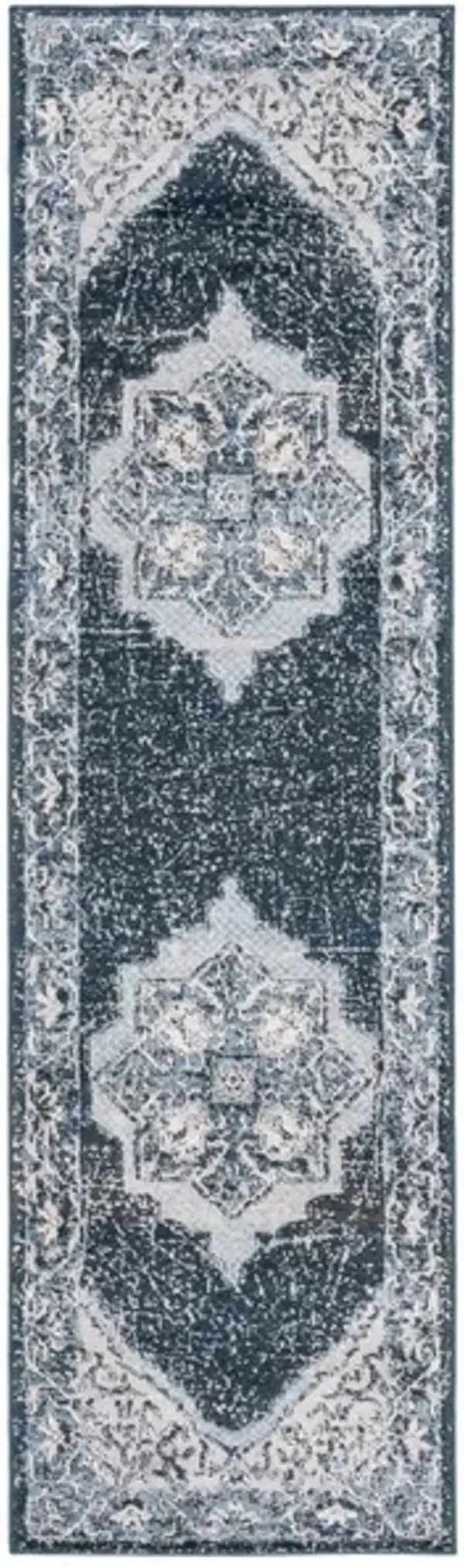 ROSEWOOD 110 Blue 2'-3' X 8' Runner Rug