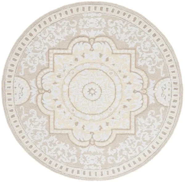 ABSTRACT Hand Tufted 6' x 6' Round area rug