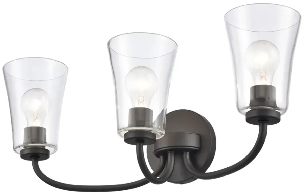 Emily 23'' Wide 3-Light Vanity Light - Matte Black