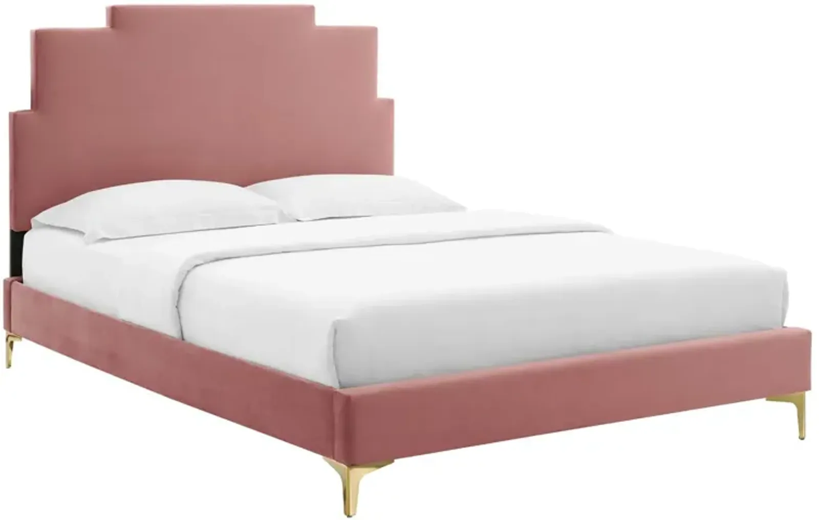 Lindsey Performance Velvet Twin Platform Bed