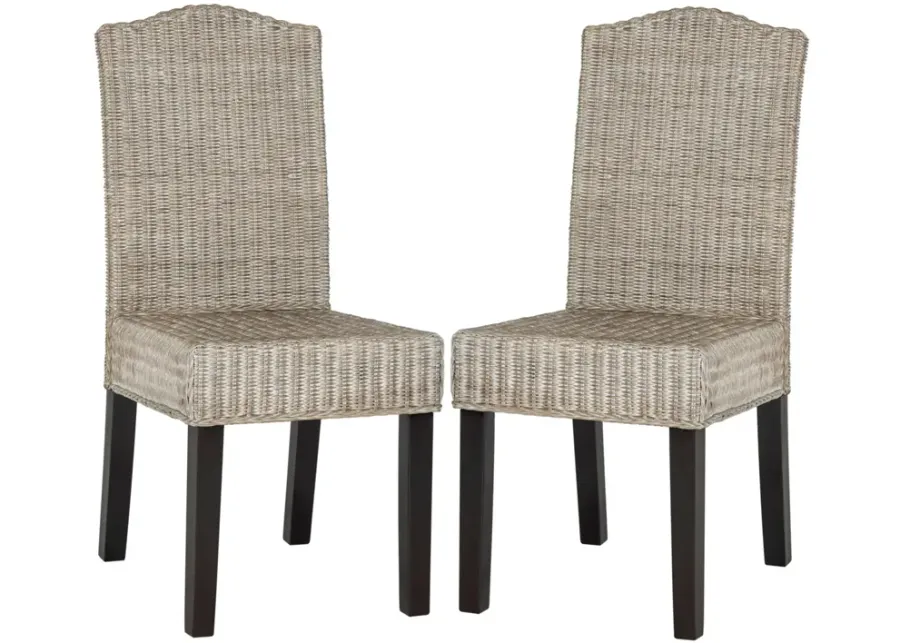 ODETTE 19''H WICKER DINING CHAIR - Set of 2