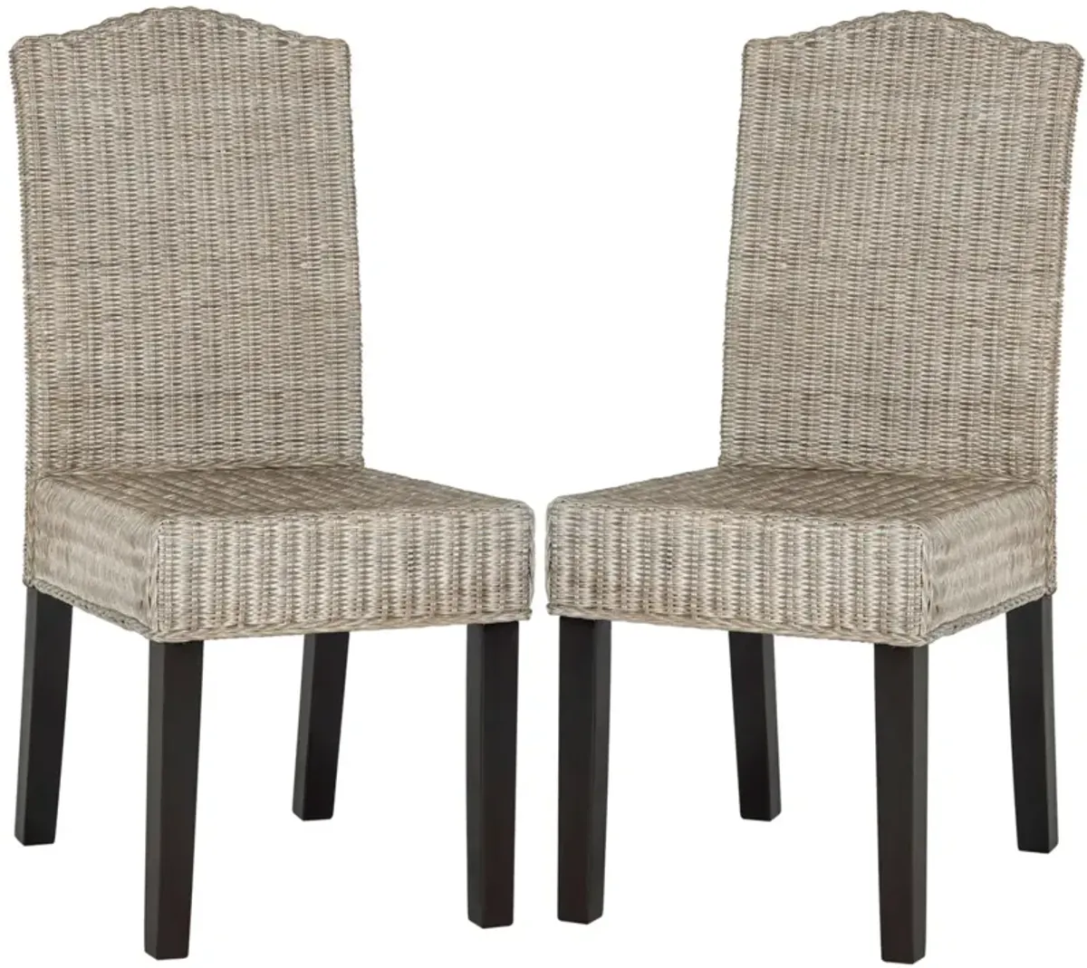 ODETTE 19''H WICKER DINING CHAIR - Set of 2