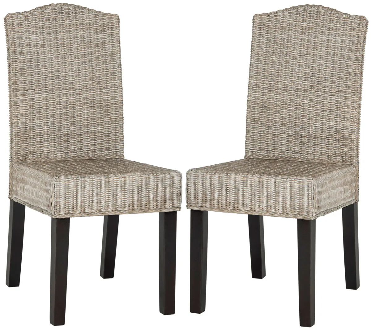 ODETTE 19''H WICKER DINING CHAIR - Set of 2