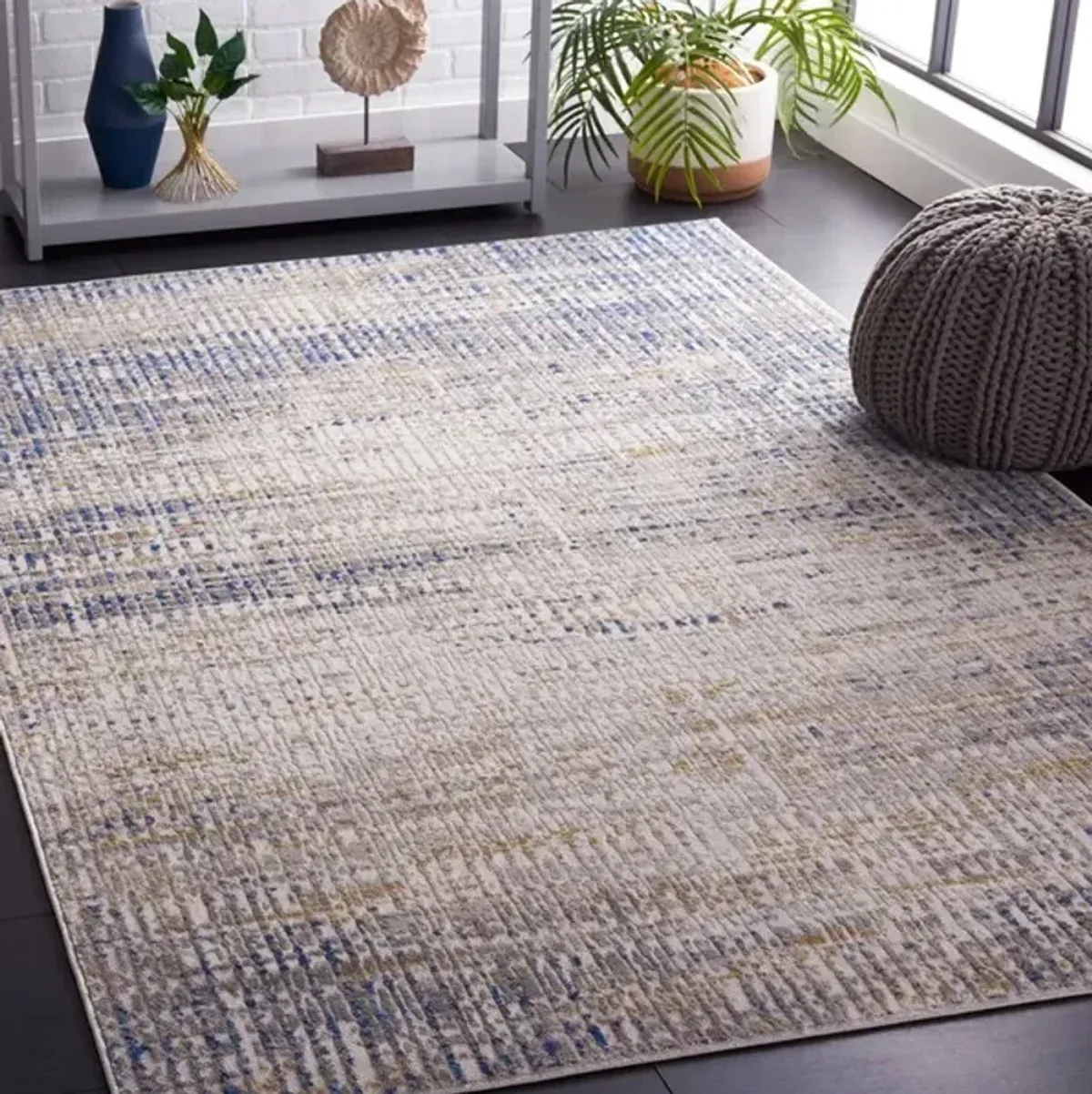 PALMA 356 Blue 5'-5' X 7'-7' Medium Rectangle Rug