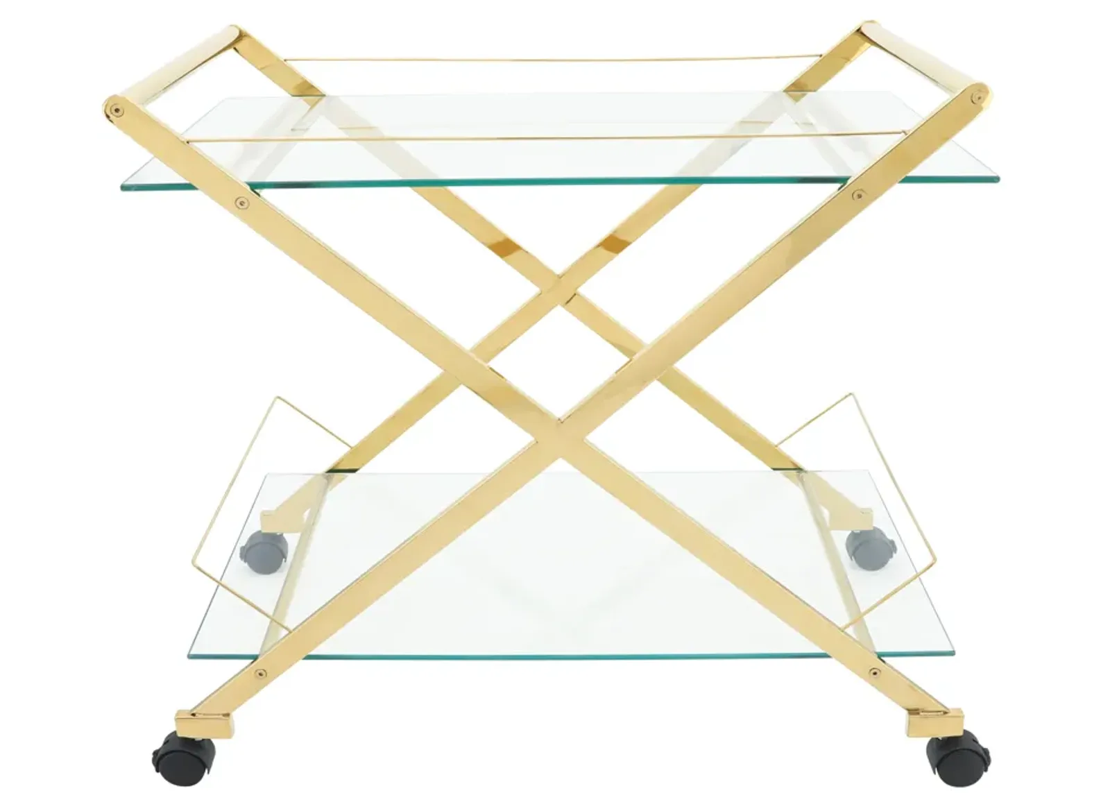 Trolley Rolling 2-Tier Bar Cart